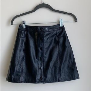 H&M Faux Leather Mini Skirt